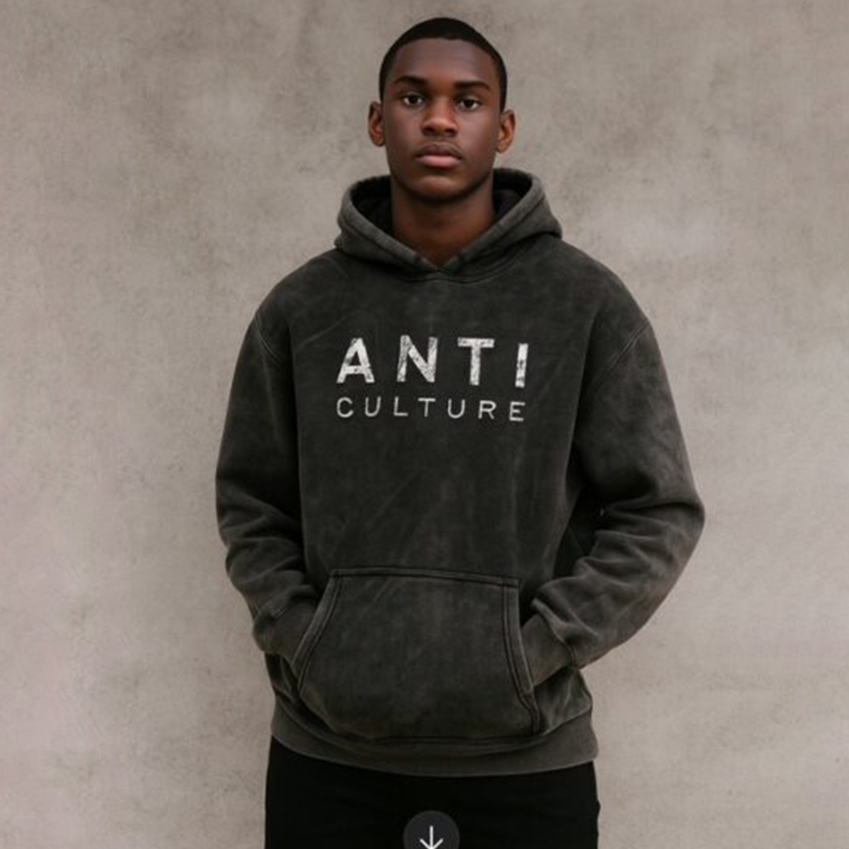 Mineral Washed ANTI CULTURE HOODIE