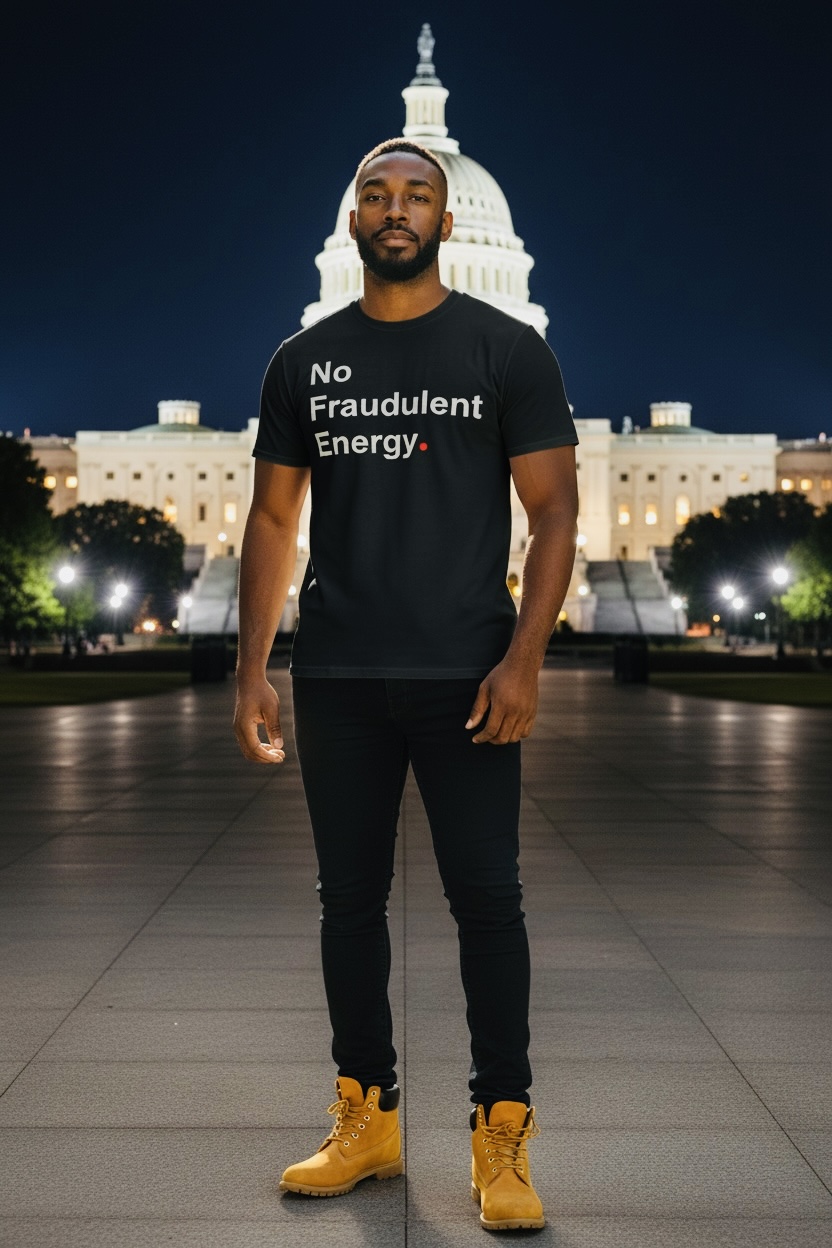No Fraudulent Energy Shirt - ANTI CULTURE Red Dot Series